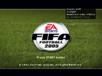 FIFA Soccer 2005 (US) screen shot title